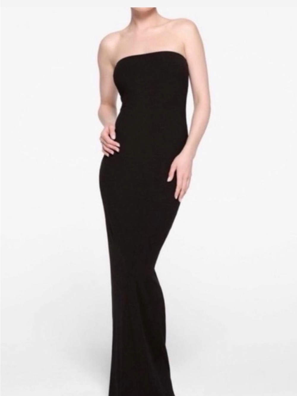 SKIMS onyx ribbed strapless tube‎ dress size small
